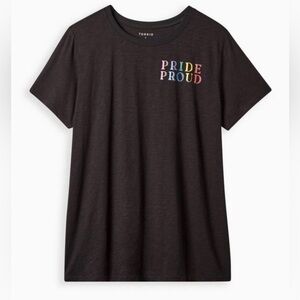 Torrid 4/4X Always Proud Tee - Super Soft Slub Pride Proud Black